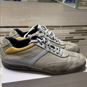 Zegna spot Gray suede fabric men's sport shoes sz 7